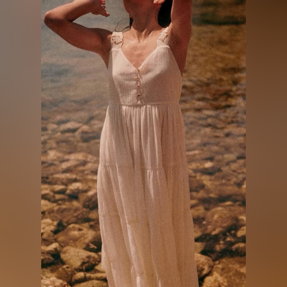 Sezane Lecce Dress Ecru - Size 2